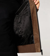 Goat suede leather jacket