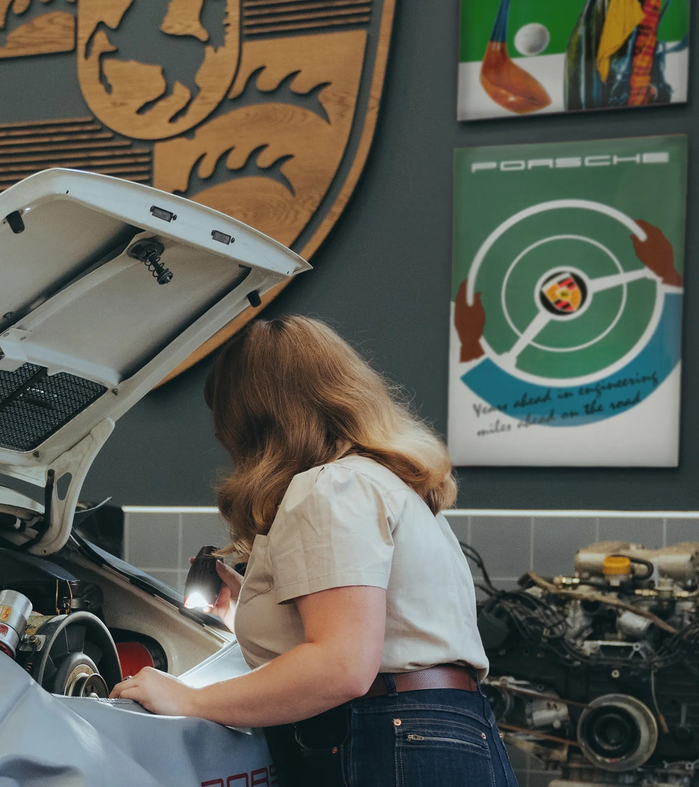 Porsche Classic Enamel Sign – 'Years Ahead in Engineering'