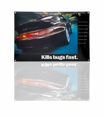 Porsche Classic 993 Turbo Enamel Sign – 'Kills bugs fast'